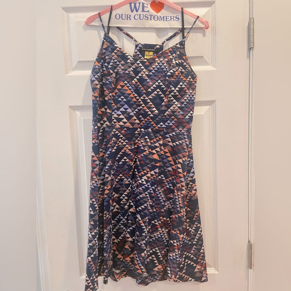 Banana Republic Fit & Flare Triangle Print Dress